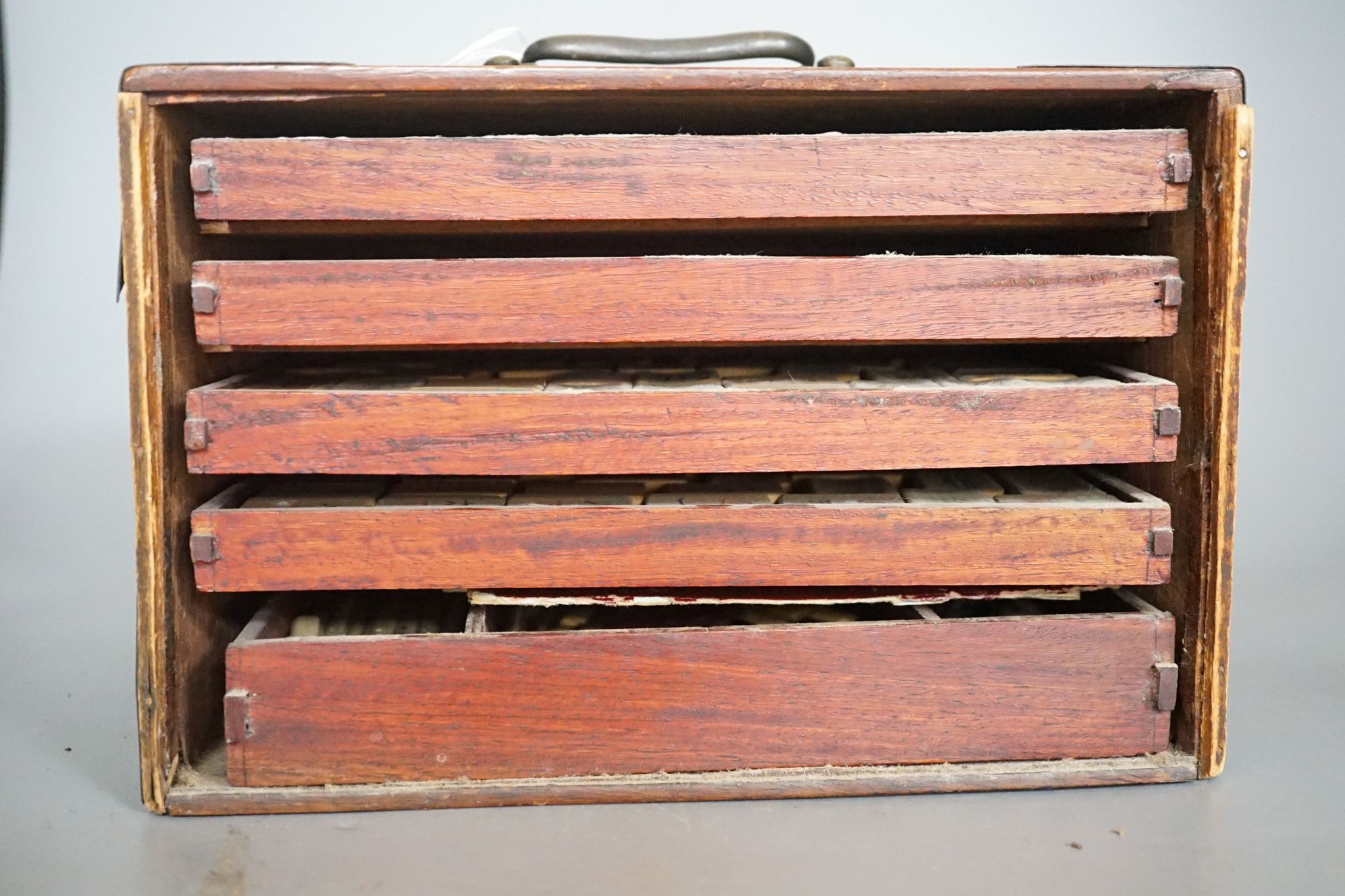 An early 20th century mahjong set